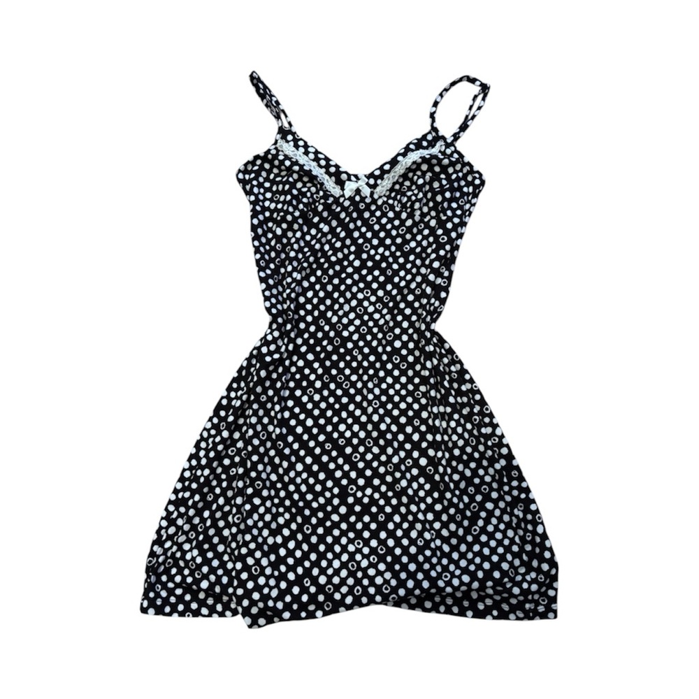 polka dot nightgown minidress